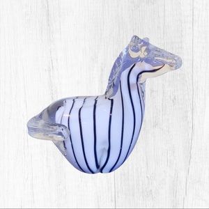 Murano zebra glass paperweight